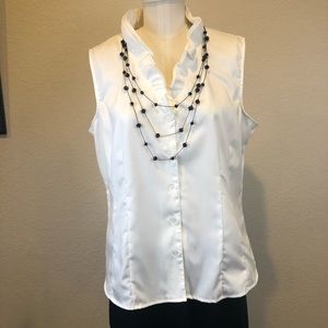 Jones Studio Separates  whiteDress shirt SZ 14